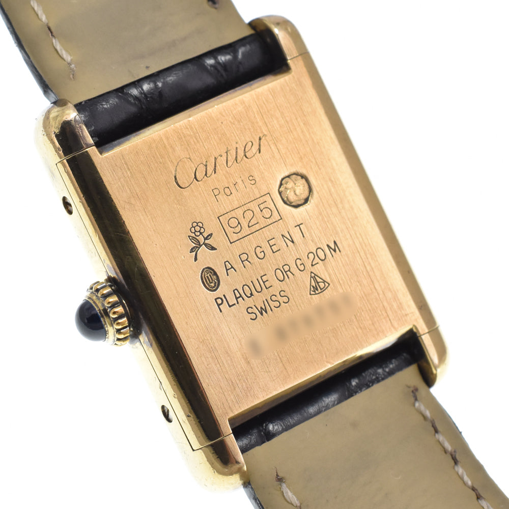 CARTIER Must tank SM Lapis lazuli dial blue Dial Hand Winding Unisex
 Watch O#151336