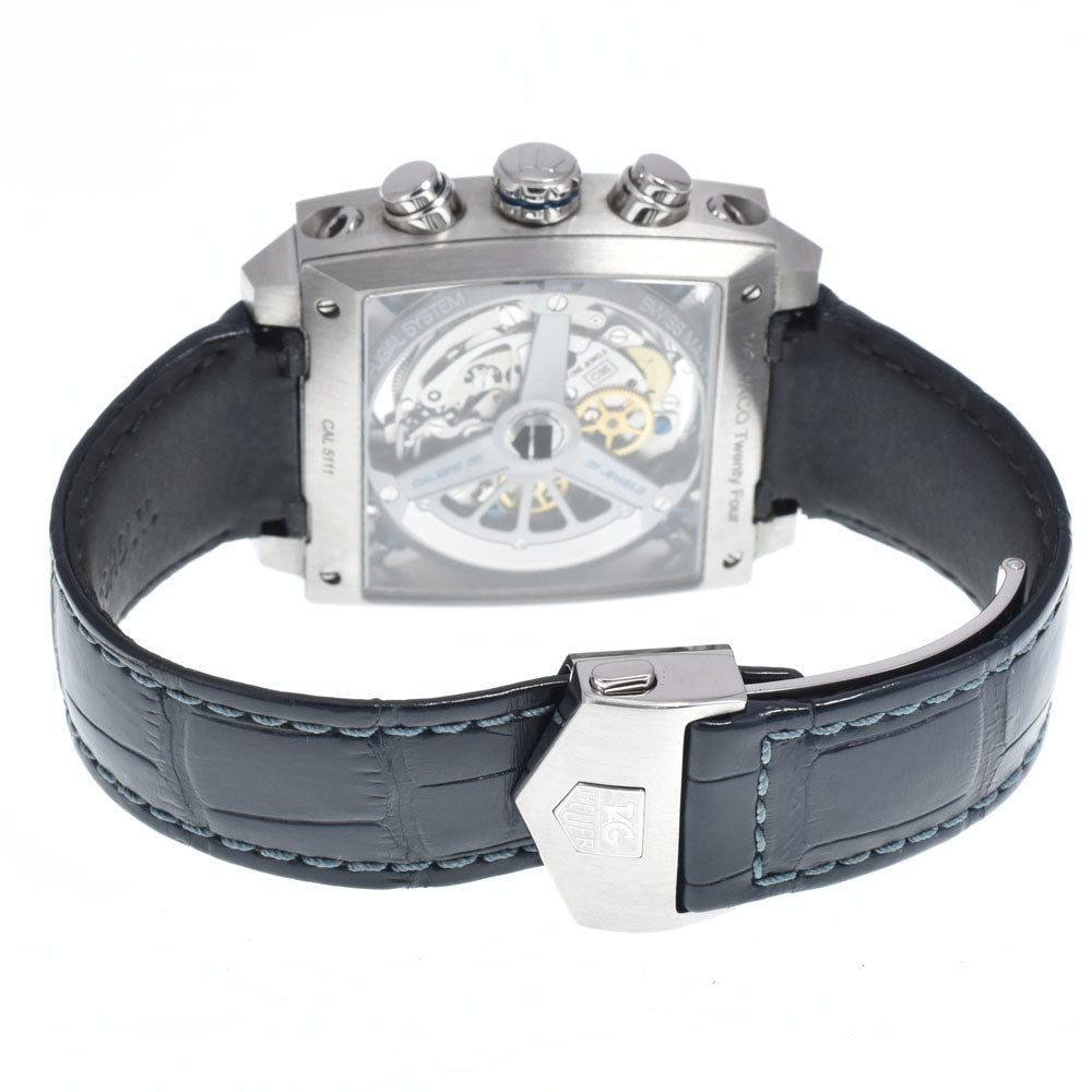 TAG HEUER Monaco 24 CAL5111.FC6299 see-through back Blue / Silver Dial Automatic Men's
 Watch O#151367