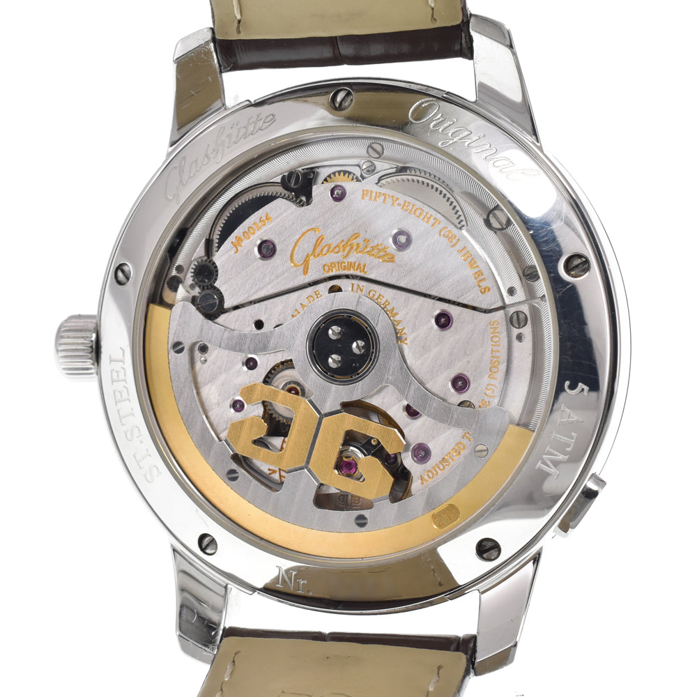 GLASHUTTE ORIGINAL Power Reserve Display 100-01-13-02 Silver Dial Automatic Men's
 Watch O#151370