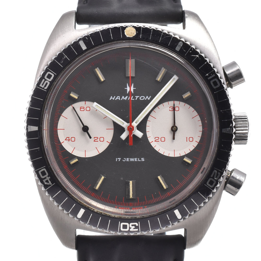 HAMILTON Big Eye 647001-03 vintage Chronograph gray Dial Hand Winding Men's
 Watch O#151371