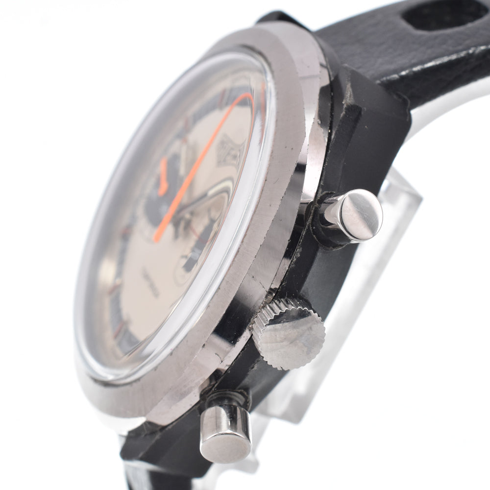 Heuer Temporada 733809 vintage Chronograph Silver Dial Hand Winding Men's
 Watch O#151374