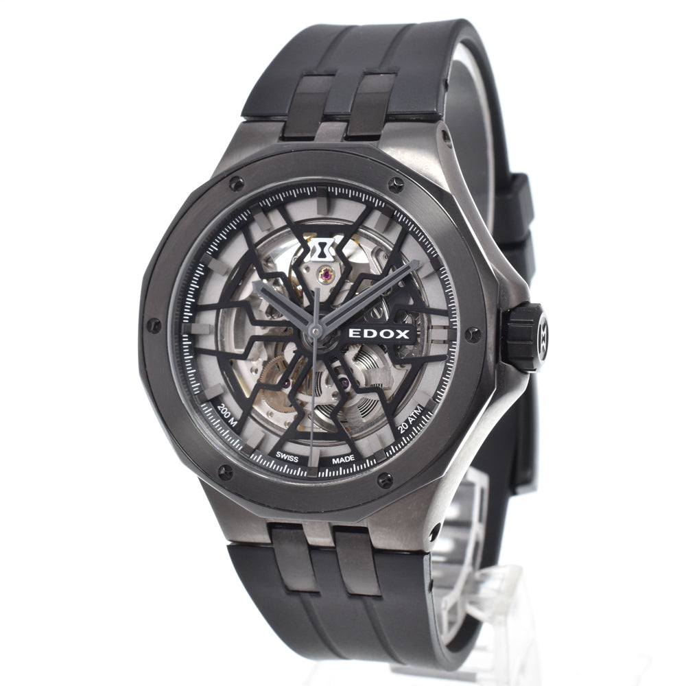 with paper EDOX Delphin Meccano 85303 black Dial Automatic Men's
 Watch O#151381