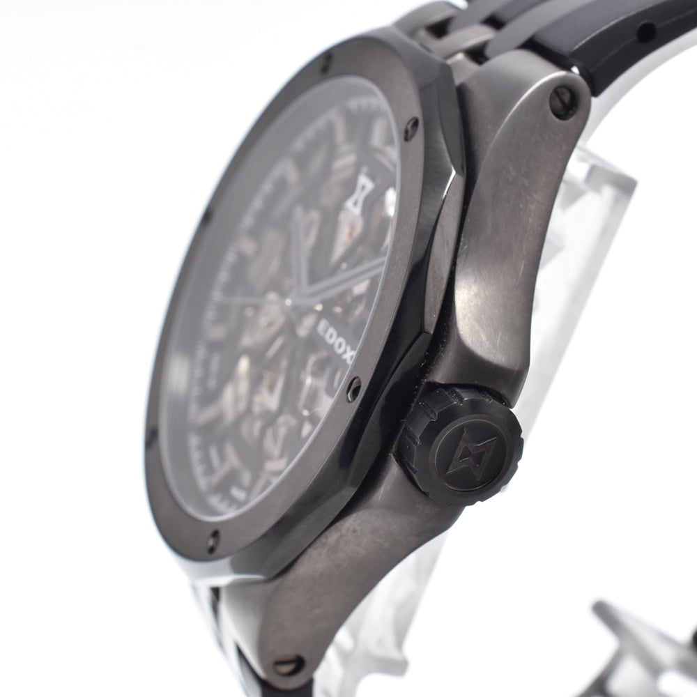 with paper EDOX Delphin Meccano 85303 black Dial Automatic Men's
 Watch O#151381