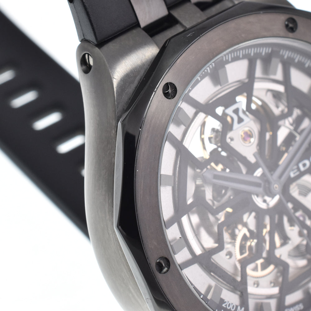 with paper EDOX Delphin Meccano 85303 black Dial Automatic Men's
 Watch O#151381