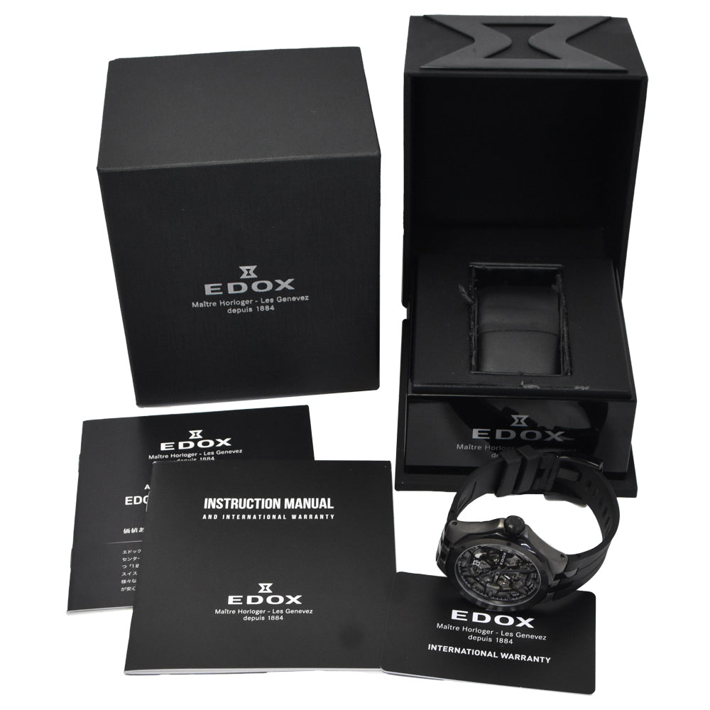 with paper EDOX Delphin Meccano 85303 black Dial Automatic Men's
 Watch O#151381