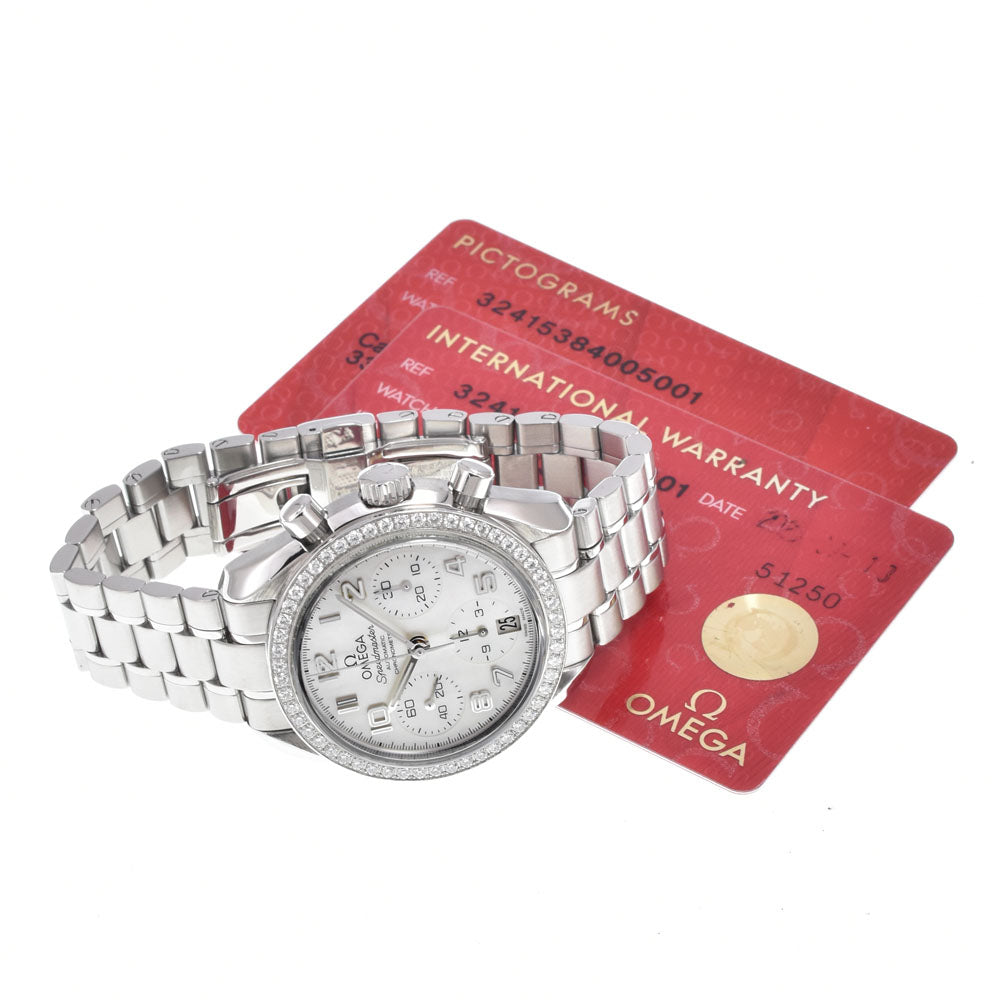 with paper OMEGA Speedmaster 324.15.38.40.05.001 Diamond Bezel White shell Dial Automatic Ladies
 Watch O#151392