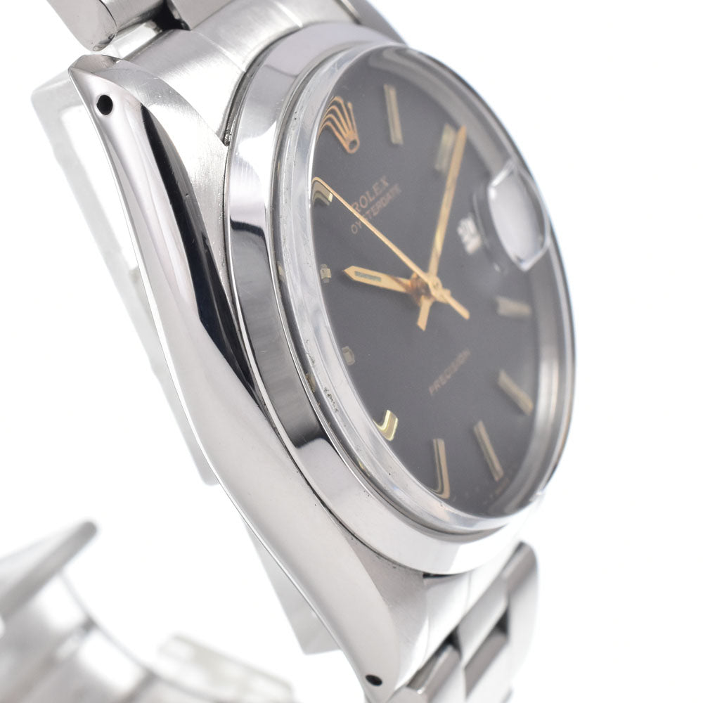 ROLEX Oyster Date Precision 6694 vintage Cal.1225 black Dial Hand Winding Men's
 Watch O#151413