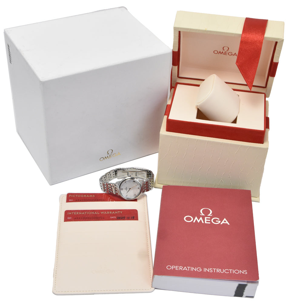 with paper OMEGA De Ville Prestige 434.10.30.60.05.001 White shell Dial Quartz Ladies
 Watch O#151417