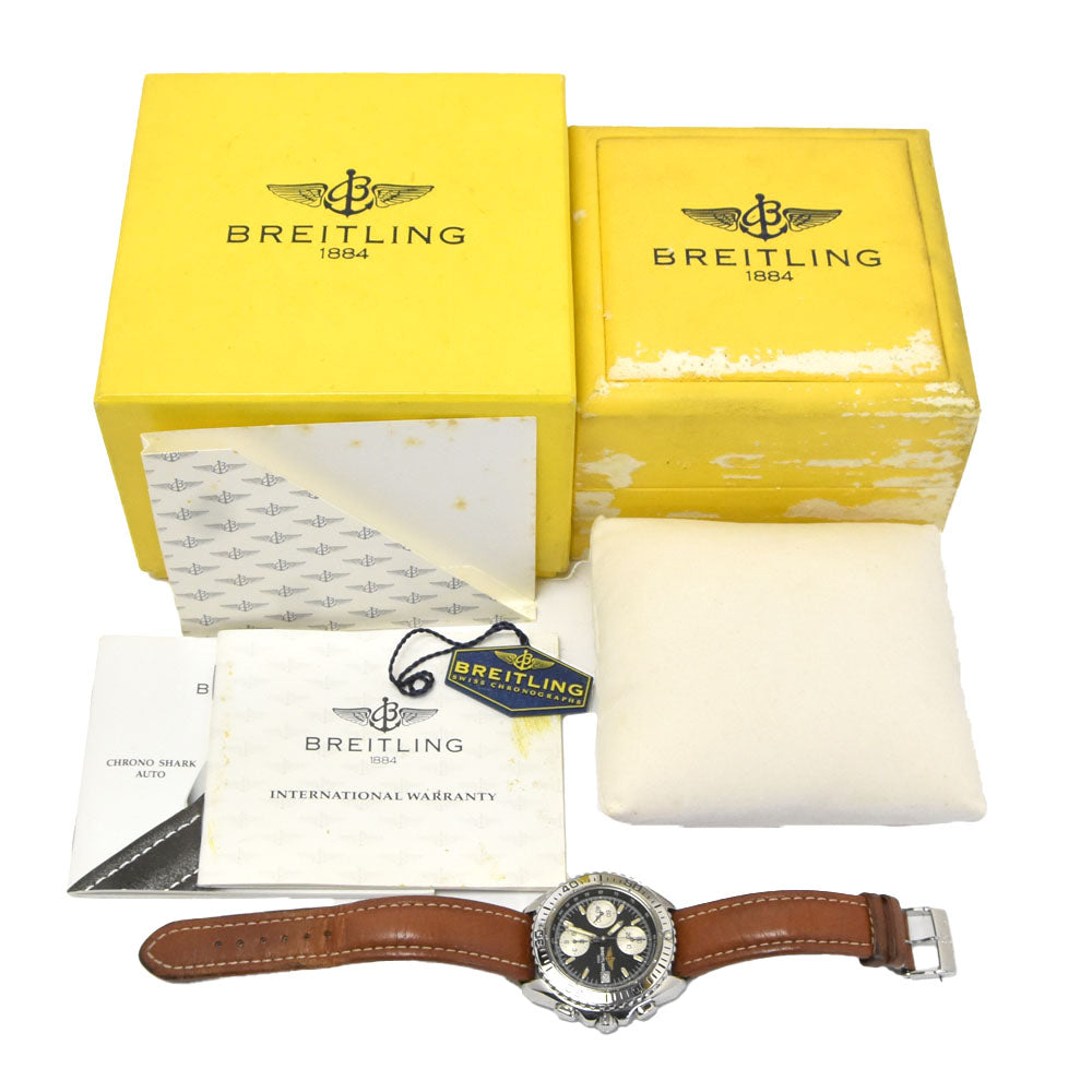 with paper BREITLING Chrono Shark A13051 Chronograph Date black Dial Automatic Men's
 Watch O#151448