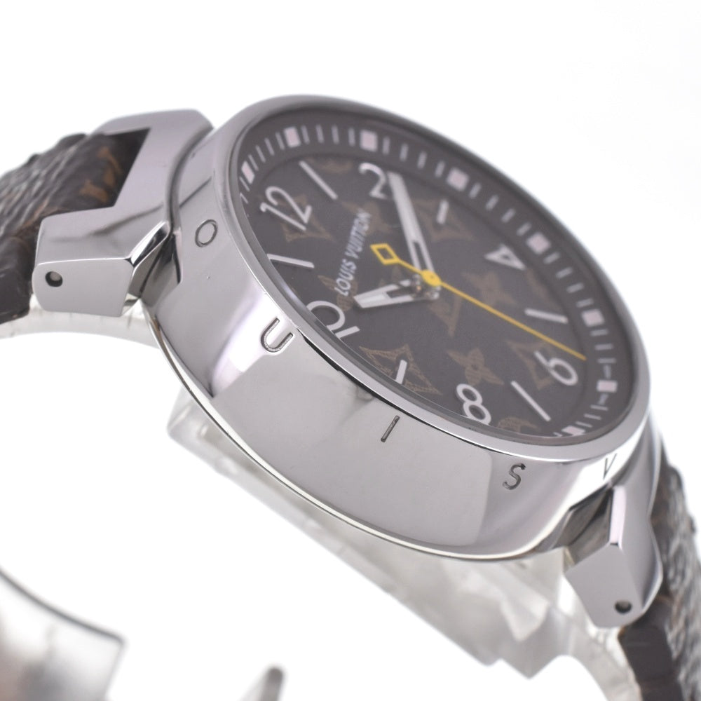 LOUIS VUITTON Tambour Monogram MM QA071Z Brown Dial Quartz Ladies
 Watch D#142174