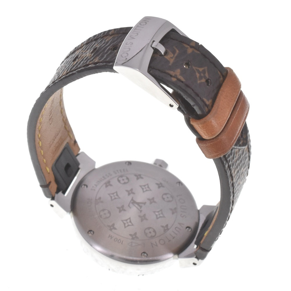 LOUIS VUITTON Tambour Monogram MM QA071Z Brown Dial Quartz Ladies
 Watch D#142174