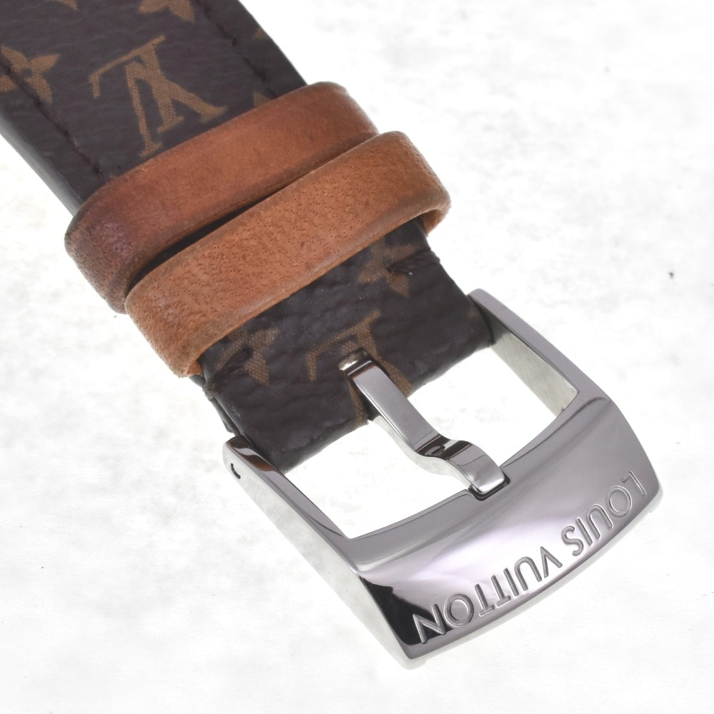 LOUIS VUITTON Tambour Monogram MM QA071Z Brown Dial Quartz Ladies
 Watch D#142174