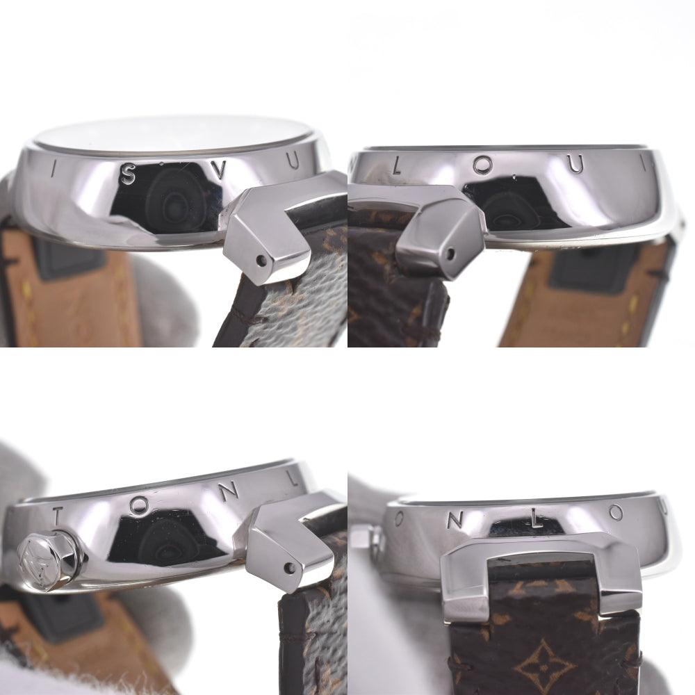 LOUIS VUITTON Tambour Monogram MM QA071Z Brown Dial Quartz Ladies
 Watch D#142174