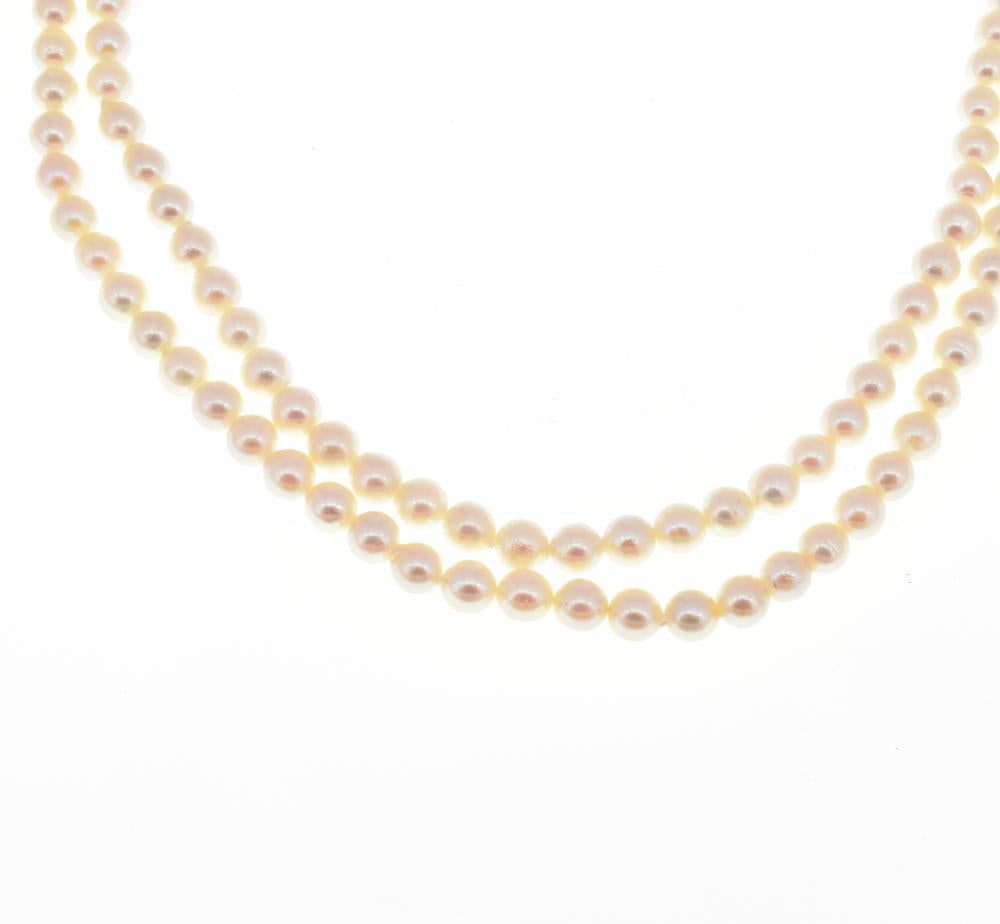 MIKIMOTO Pearl Necklace 0.2 "/ 50-20.5" / 2 stations / SV Ladies
 Necklace / Top X#566284