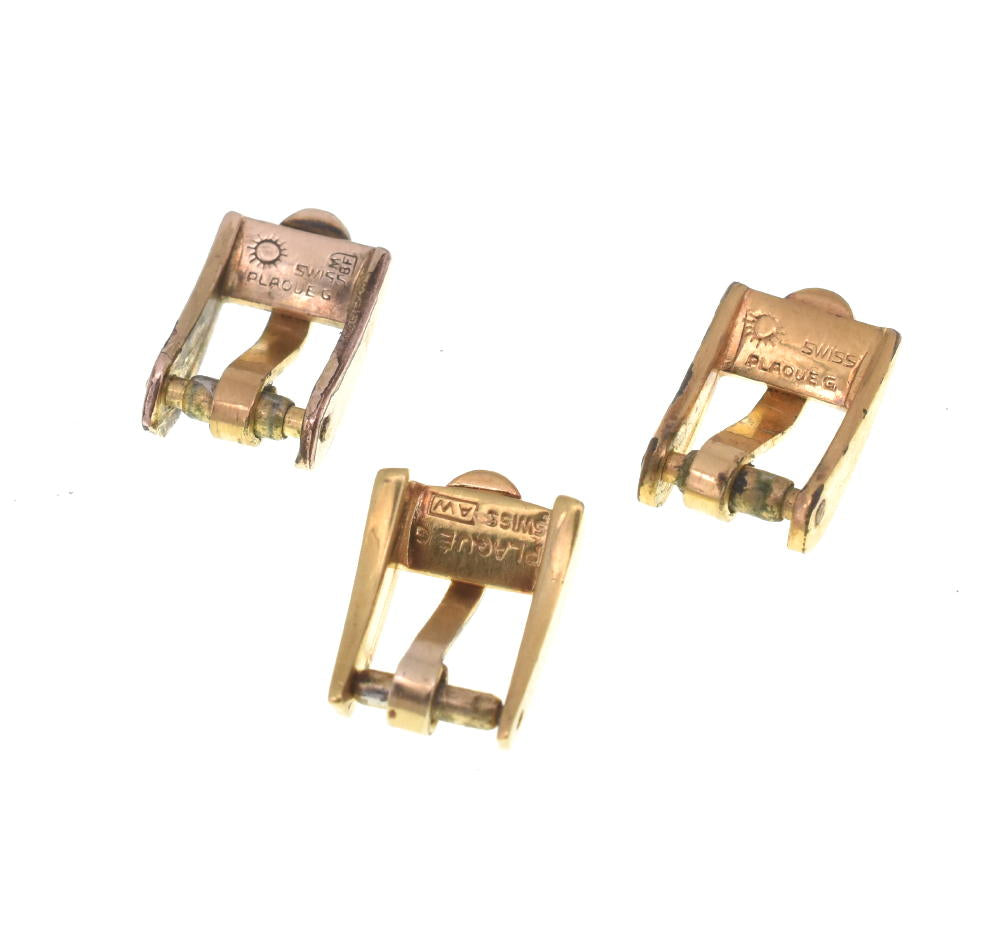 OMEGA Gold Plated Buckle 
 Watch parts X#B2362