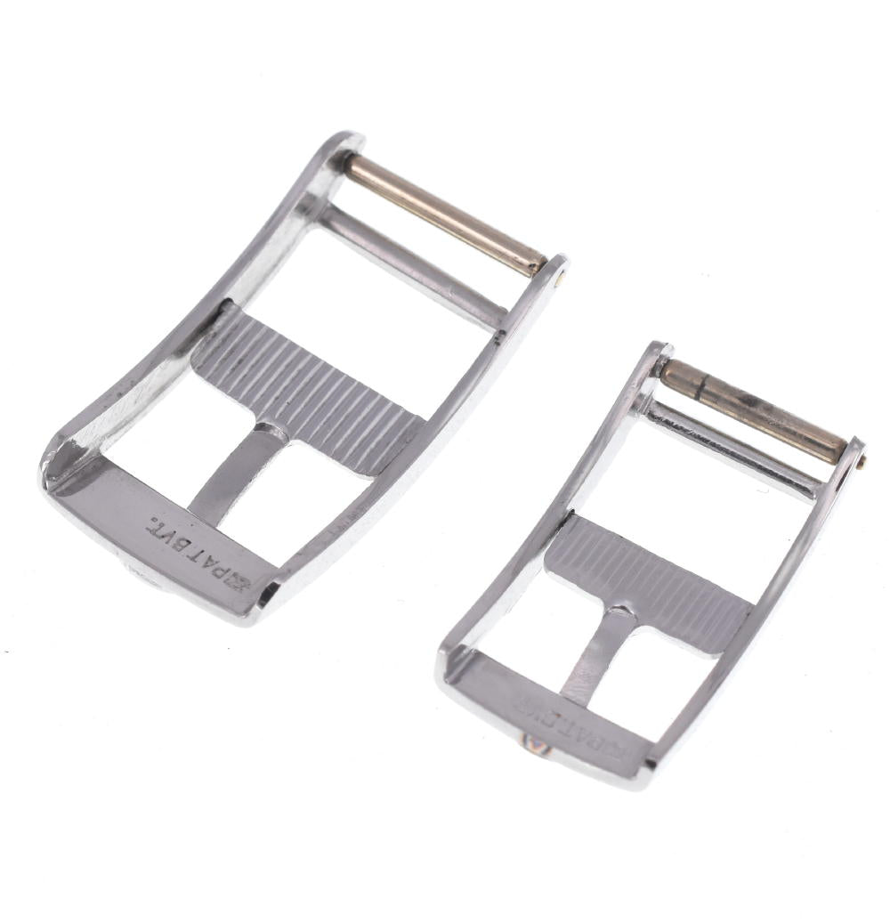 OMEGA genuine buckle buckle 0.4" and 0.5", set of 2, Silver color, Stainless Steel 
 Watch parts X#B2564