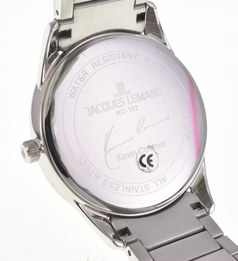 JACQUES LEMANS Kevin Costner Collection KC-102D Silver Dial Quartz Men's
 Watch F#W0039