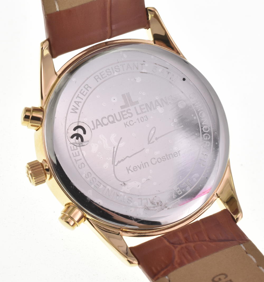 JACQUES LEMANS Kevin Costner Collection KC-103B Chronograph Silver Dial Quartz Men's
 Watch F#W0031