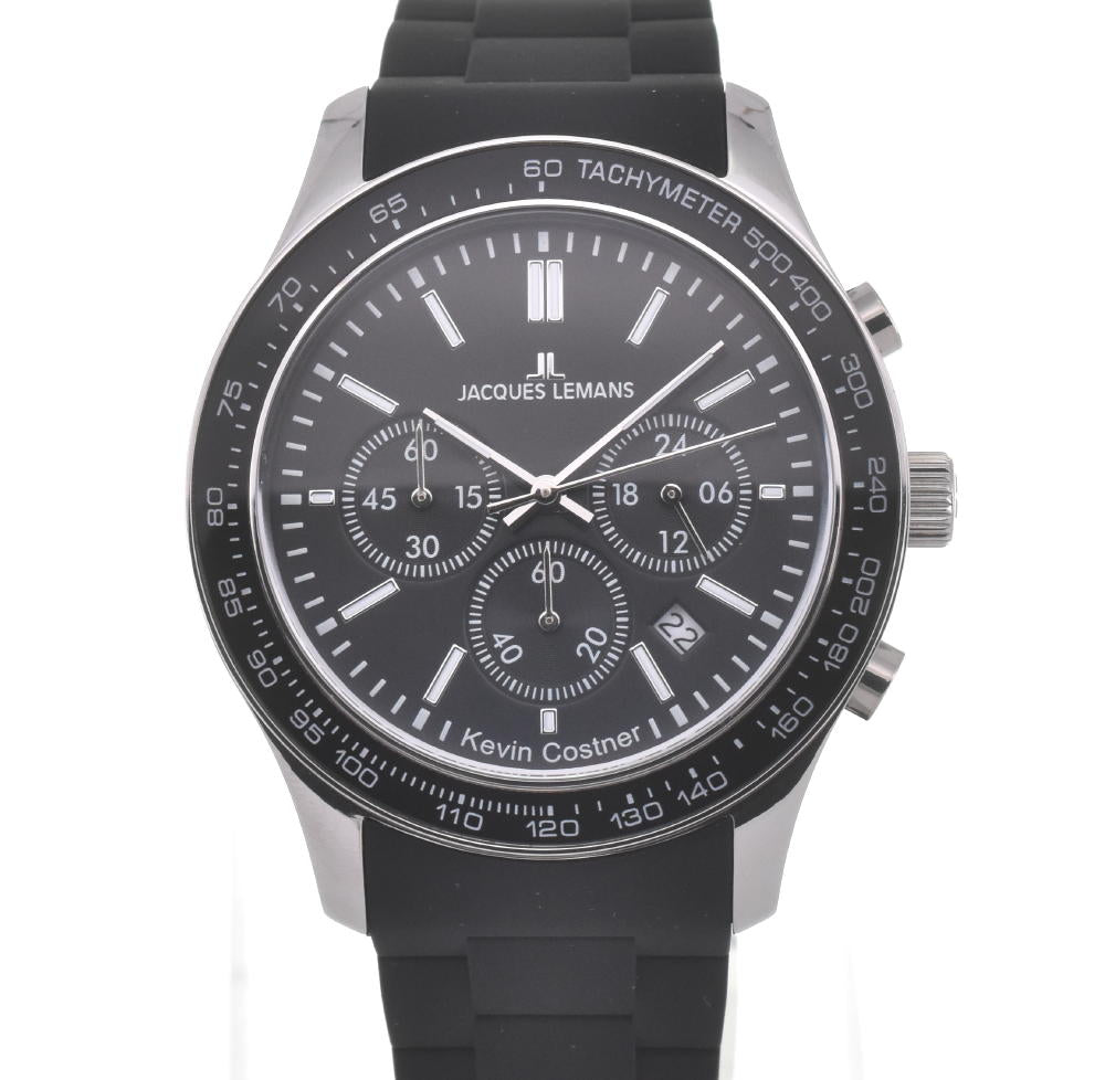 JACQUES LEMANS Kevin Costner Collection 11-1586-6 Chronograph black Dial Quartz Men's
 Watch F#W0036
