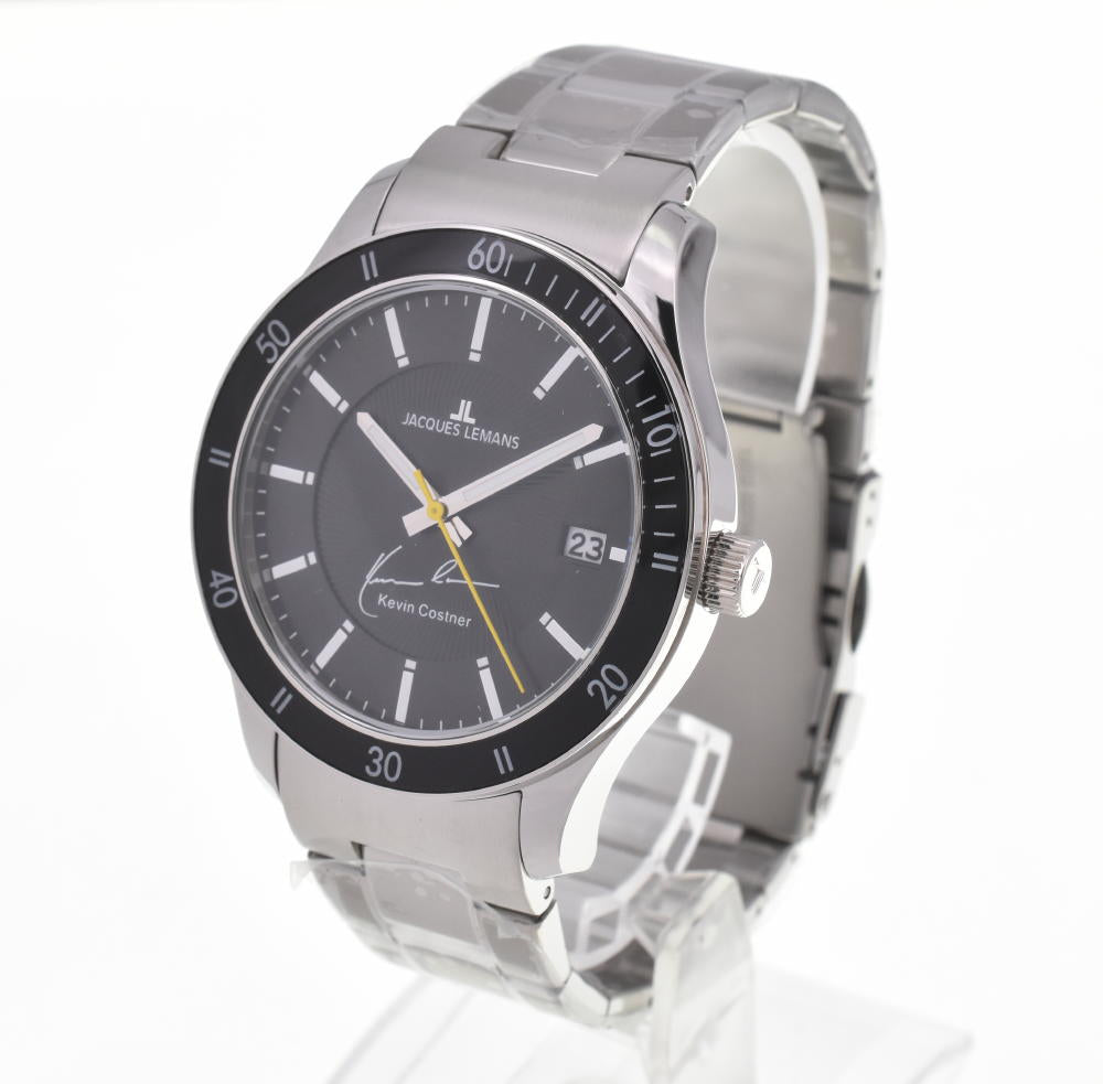 JACQUES LEMANS Kevin Costner Collection 11-1622-7 Date black Dial Quartz Men's
 Watch F#W0040