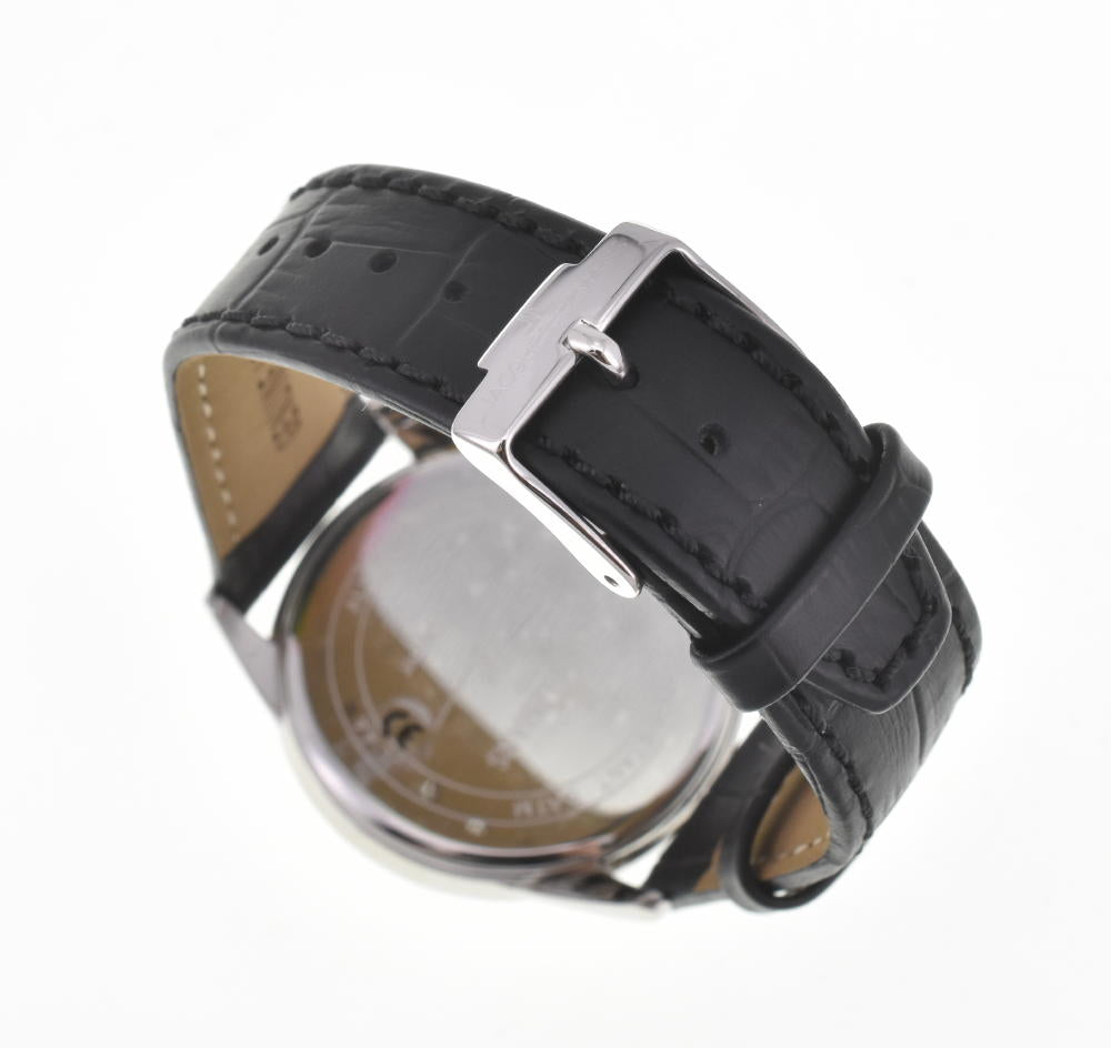 JACQUES LEMANS Kevin Costner Collection KC-102A Date Silver Dial Quartz Men's
 Watch F#W0044