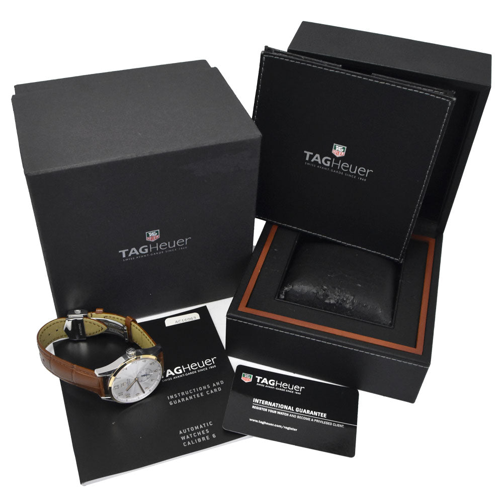 with paper TAG HEUER Carrera Heritage WAS2150 Caliber 6 Silver Dial Automatic Men's
 Watch K#150602