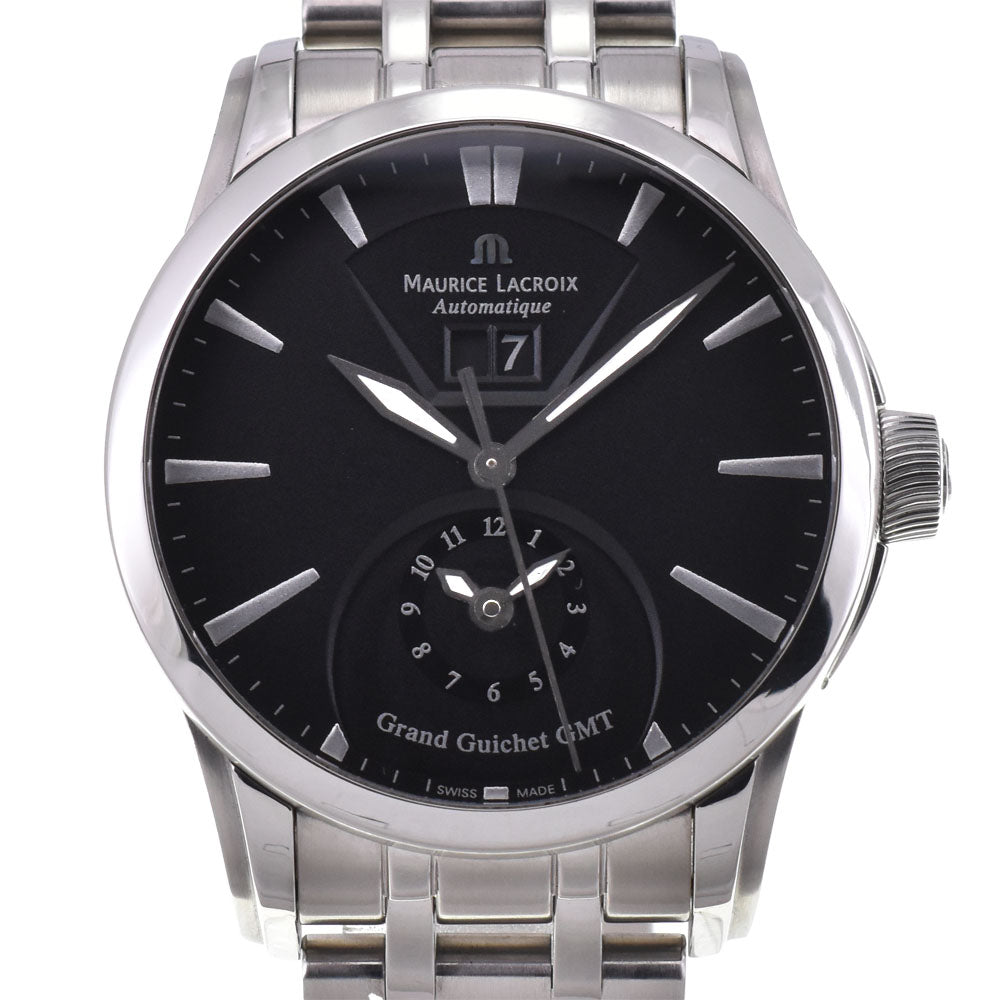with paper MAURICE LACROIX Pontos Granguiche GMT PT6098-SS002-330 Date black Dial Automatic Men's
 Watch G#144436