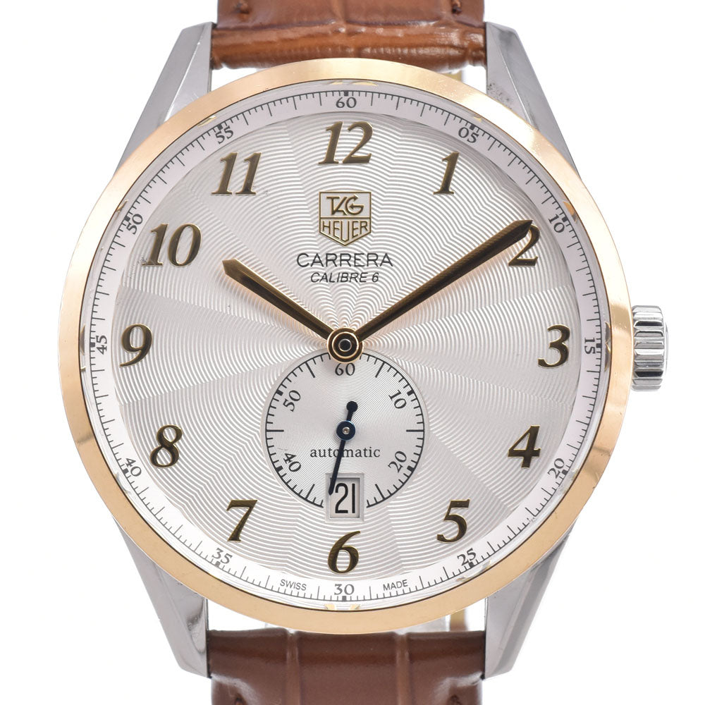 with paper TAG HEUER Carrera Heritage WAS2150 Caliber 6 Silver Dial Automatic Men's
 Watch K#150602