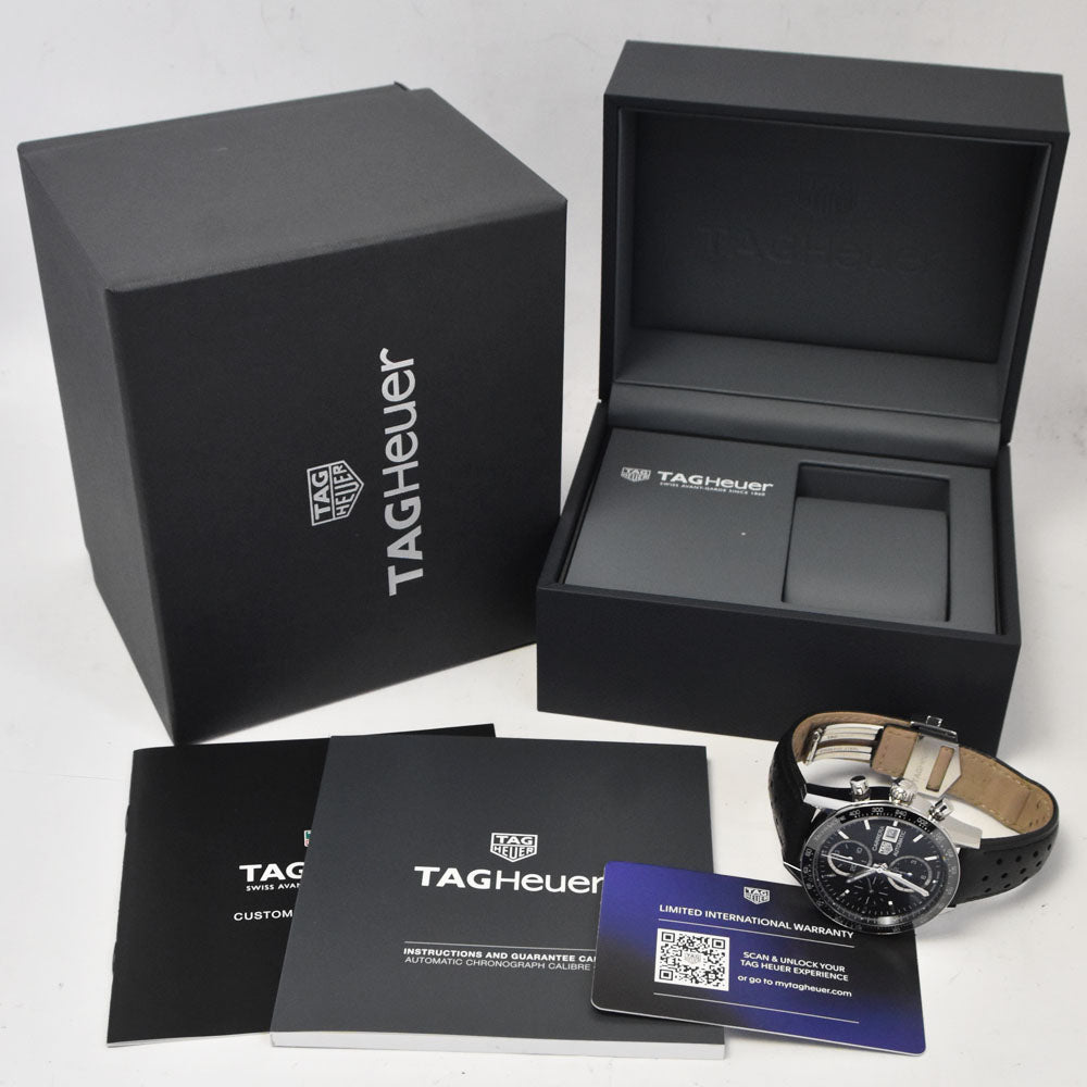 with paper TAG HEUER Carrera Caliber 16 CV201AJ.FC6357 ceramic bezel black Dial Automatic Men's
 Watch A#144050