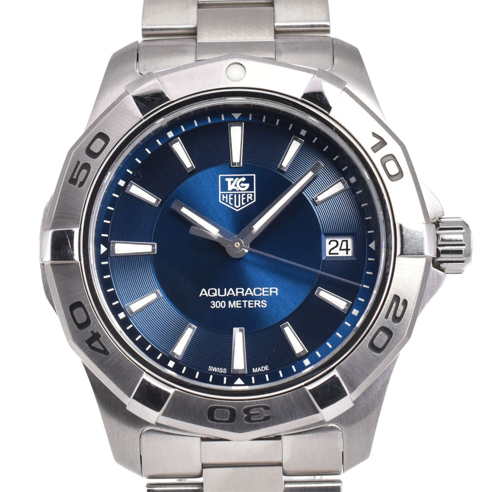 with paper TAG HEUER Aqua racer 300M WAP1112 Date blue Dial Quartz Men's
 Watch A#143869