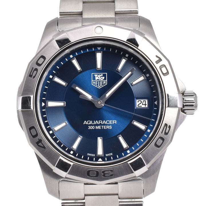 with paper TAG HEUER Aqua racer 300M WAP1112 Date blue Dial Quartz Men's
 Watch A#143869