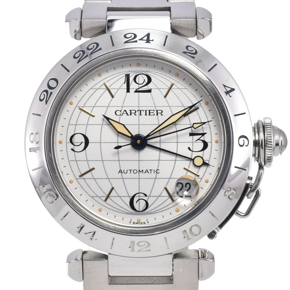 CARTIER Pasha C Meridian GMT W31029M7 Date Silver Dial Automatic Unisex
 Watch K#146850