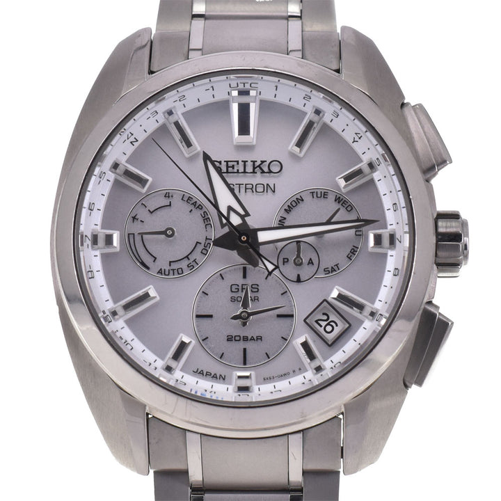 with paper SEIKO Astron SBXC063/5X53-0AV0 titanium Silver Dial GPS Solar Men's
 Watch A#144170