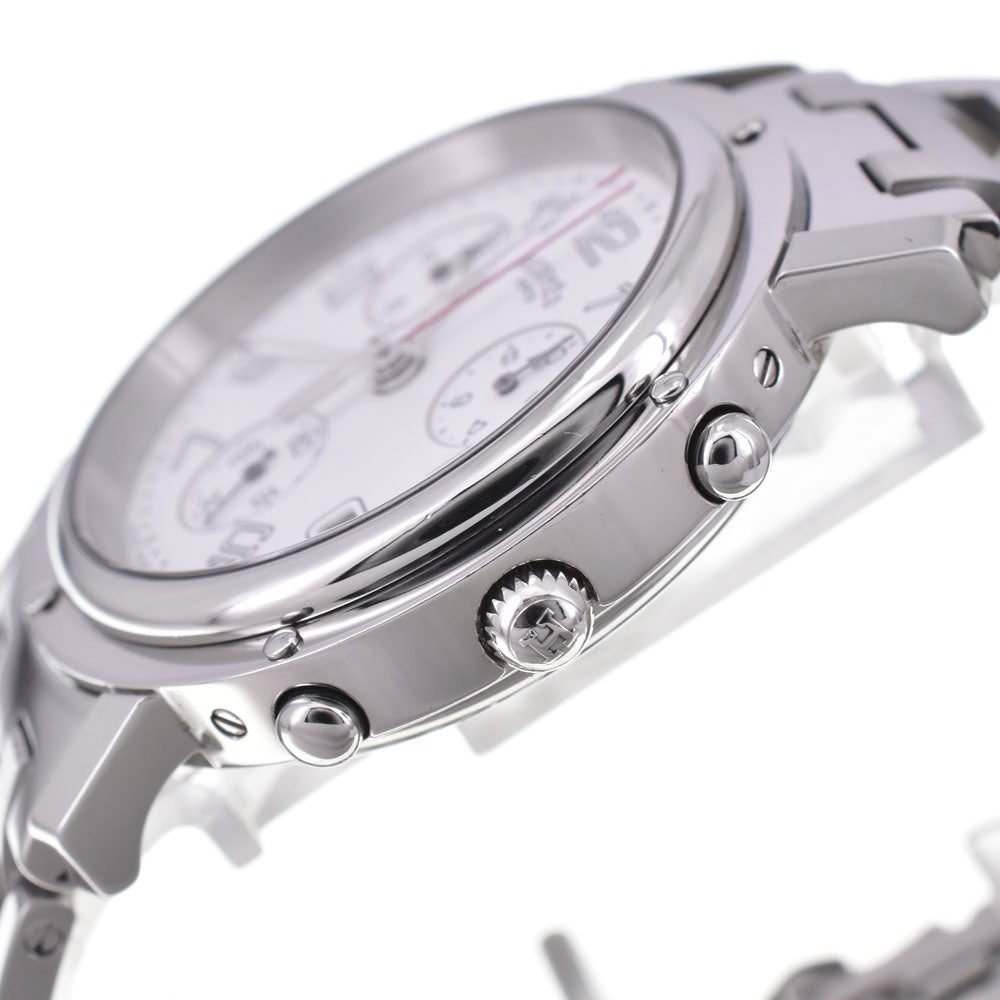 HERMES Clipper CL1.910 Chronograph Date white Dial Quartz Men's
 Watch E#144095