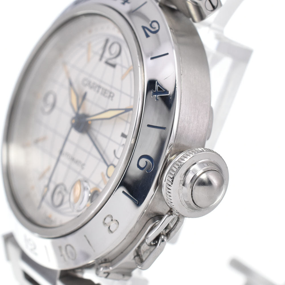 CARTIER Pasha C Meridian GMT W31029M7 Date Silver Dial Automatic Unisex
 Watch K#146850