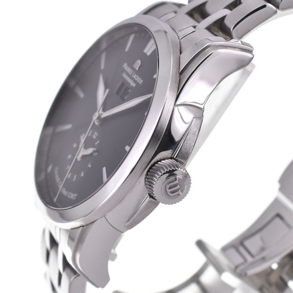 with paper MAURICE LACROIX Pontos Granguiche GMT PT6098-SS002-330 Date black Dial Automatic Men's
 Watch G#144436