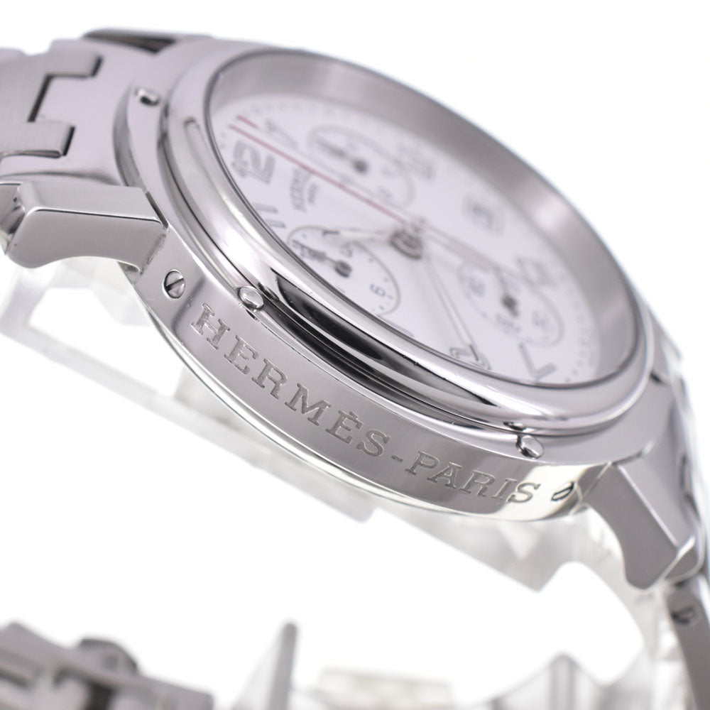HERMES Clipper CL1.910 Chronograph Date white Dial Quartz Men's
 Watch E#144095