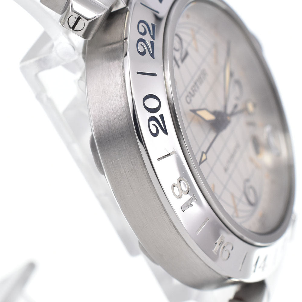CARTIER Pasha C Meridian GMT W31029M7 Date Silver Dial Automatic Unisex
 Watch K#146850
