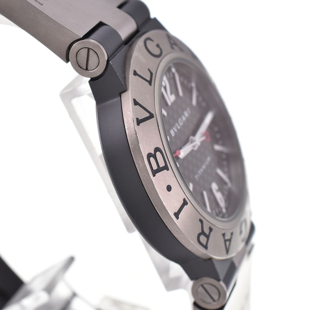 BVLGARI Diagono TI38TA Date Titanium/Rubber black Dial Automatic Men's
 Watch A#144052