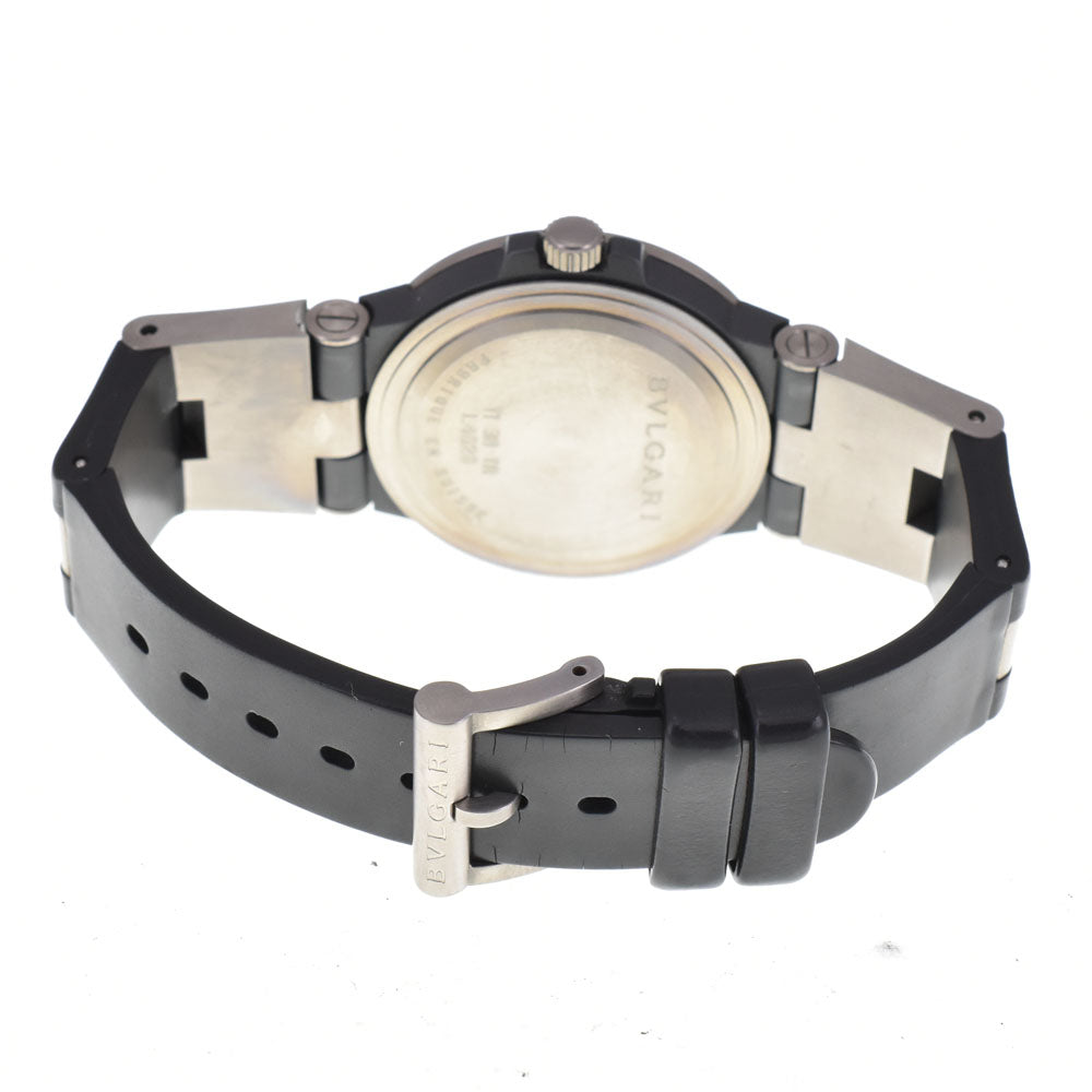 BVLGARI Diagono TI38TA Date Titanium/Rubber black Dial Automatic Men's
 Watch A#144052