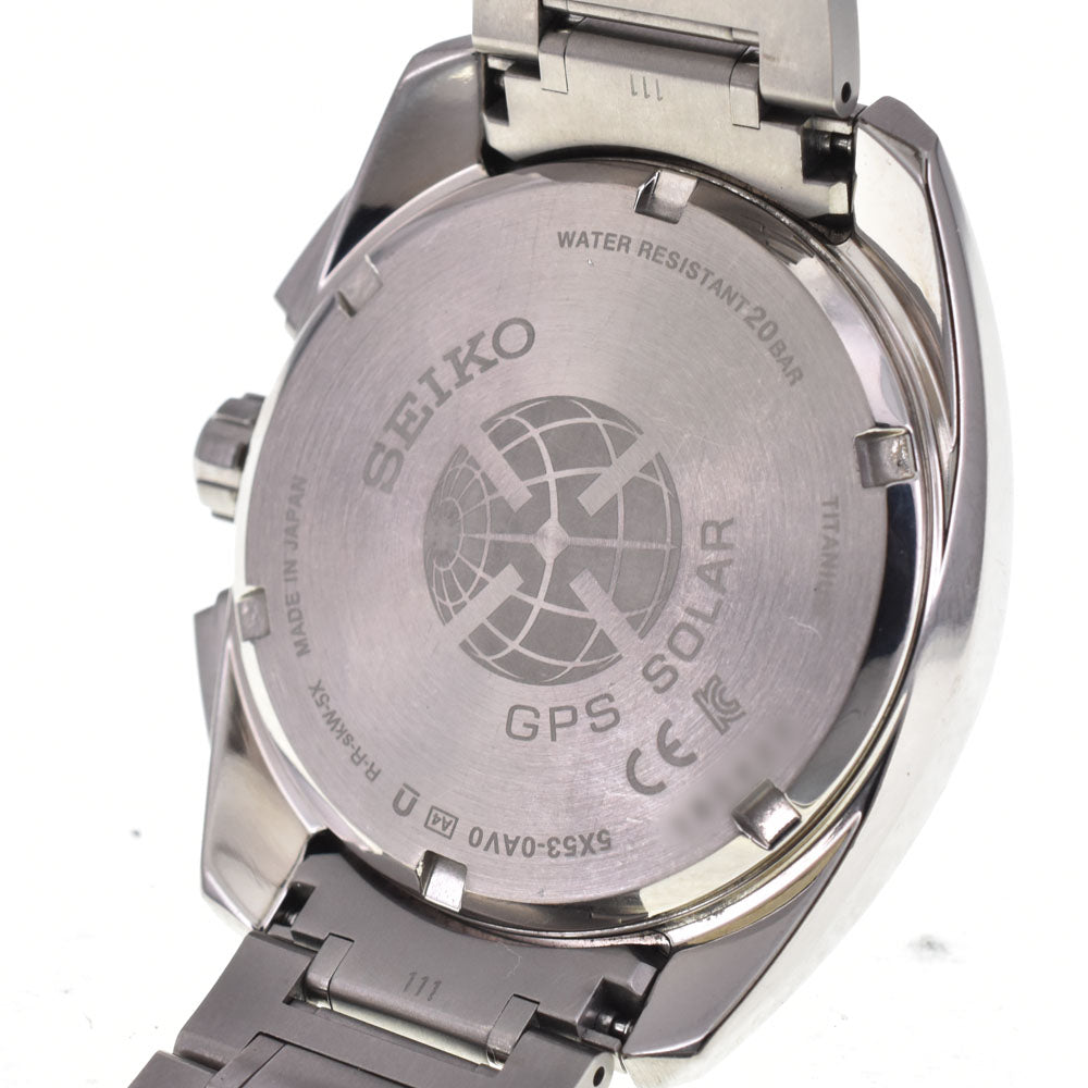 with paper SEIKO Astron SBXC063/5X53-0AV0 titanium Silver Dial GPS Solar Men's
 Watch A#144170