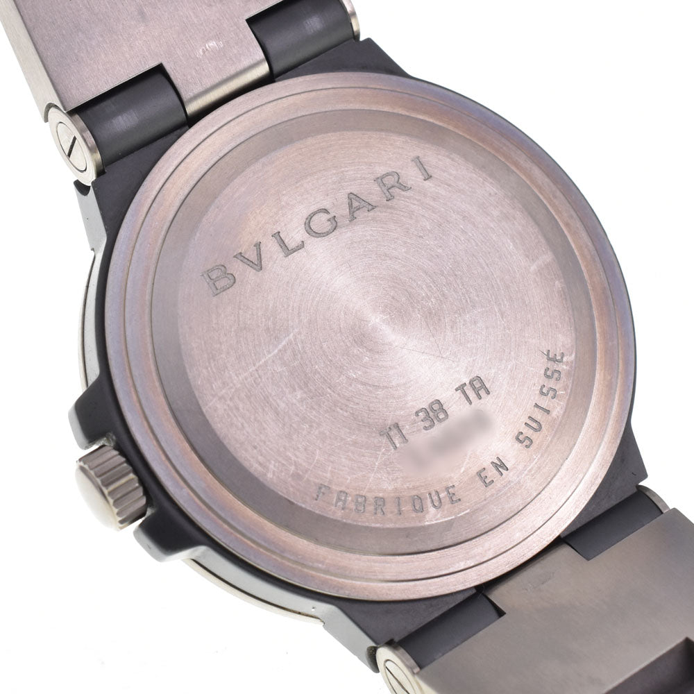BVLGARI Diagono TI38TA Date Titanium/Rubber black Dial Automatic Men's
 Watch A#144052