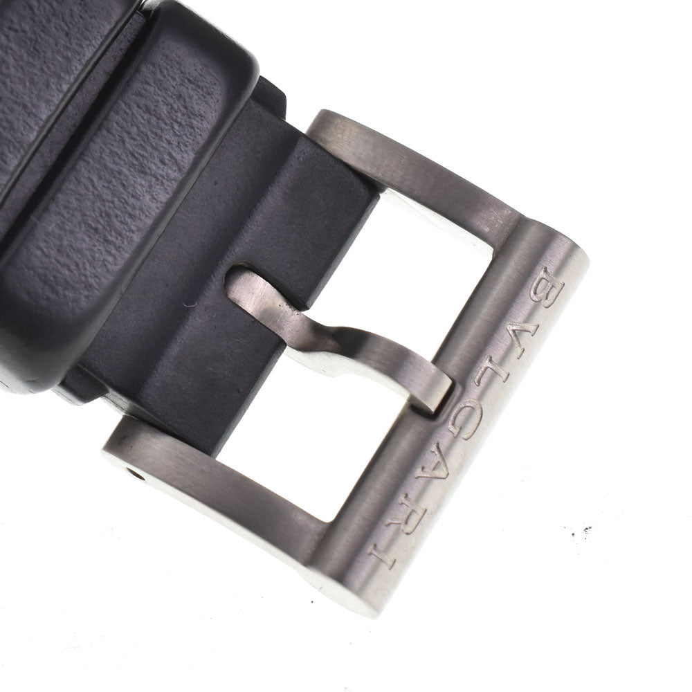 BVLGARI Diagono TI38TA Date Titanium/Rubber black Dial Automatic Men's
 Watch A#144052